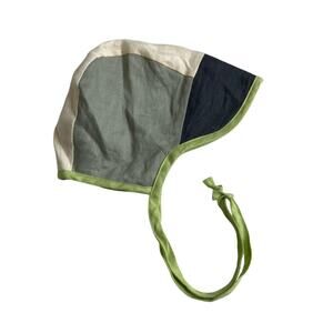 briar baby Patchwork Bonnet - Green, Black, and Cream